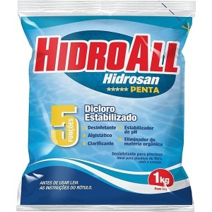 Cloro Granulado Hidrosan Penta 5 Em 1 Hidroall 1kg